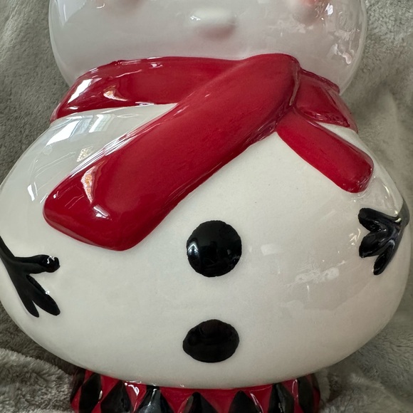 2023 JOHANNA PARKER CARNIVAL COTTAGE CHRISTMAS WINTER SNOWMAN COOKIE JAR NEW - Picture 3 of 11